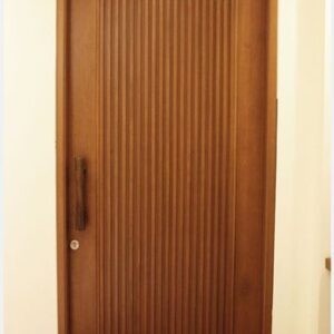 Pintu Single Kayu Jati Solid Minimalis Motif Garis Garis