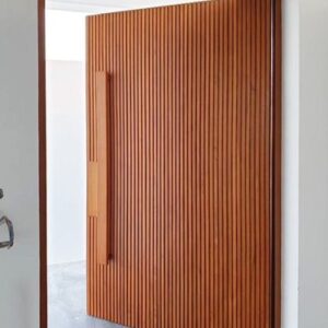 Pintu Utama Single 1 Daun Minimalis Kayu Jati Solid