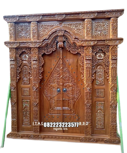 Gebyok Ukir Wayang Kayu Jati