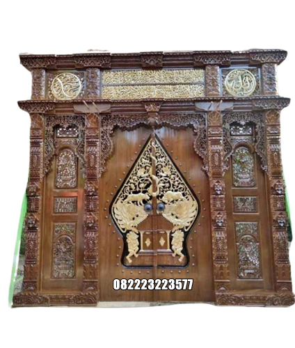 Gebyok Wayang 3 Meter Kayu Jati Ukir Jepara