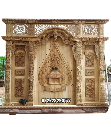 Gebyok Wayang Ukir Jepara Kayu Jati