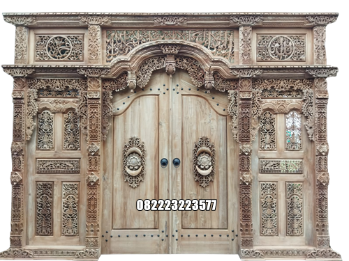 Pintu Gebyok 4 Meter Model Ukir Jepara Kayu Jati
