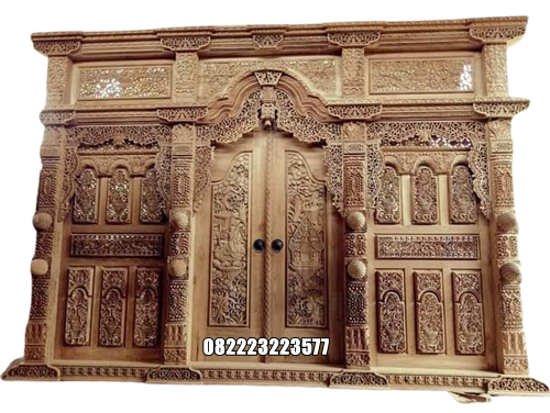 Pintu Gebyok 5 Meter Ukir Mewah Jepara Kayu Jati