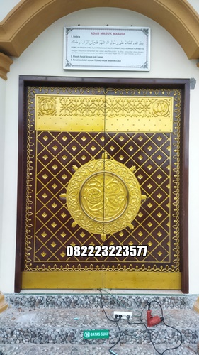 Pintu Nabawi Ukir Kayu Jati Jepara