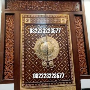 Pintu Ukir Nabawi Untuk Masjid Kayu Jati