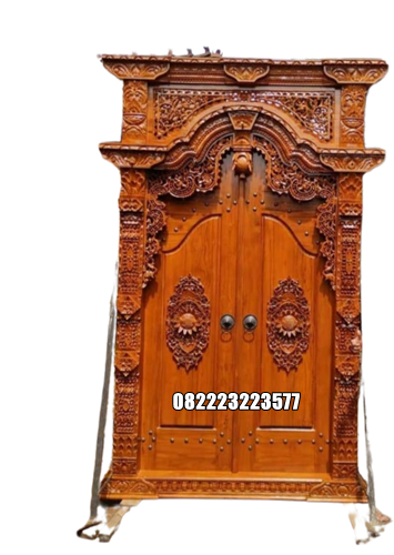 Pintu Utama Gebyok Ukir Jepara Kayu Jati