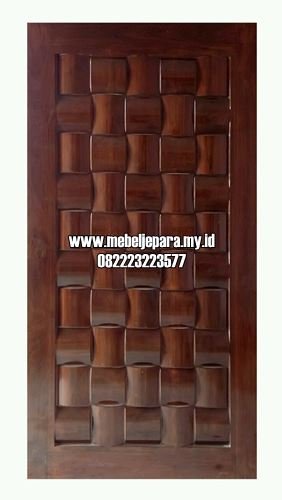 Model Pintu Kamar Tidur Dari Kayu Jati Motif Tikar