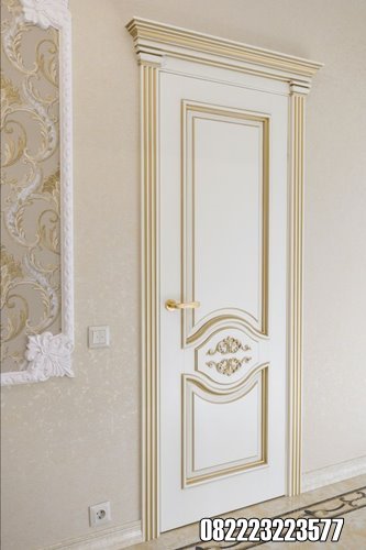 Pintu Kamar Mewah Modern Warna Putih Emas