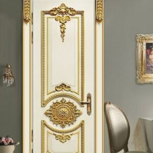 Pintu Kamar Tidur Mewah Warna Putih Kombinasi Emas