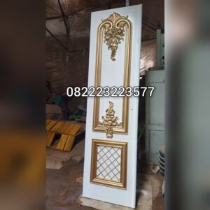 Pintu Kamar Ukir Mewah Jepara Cat Duco Warna Putih