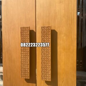 Pintu Jati Jepara Kayu Solid Perhutani Lepas Mata